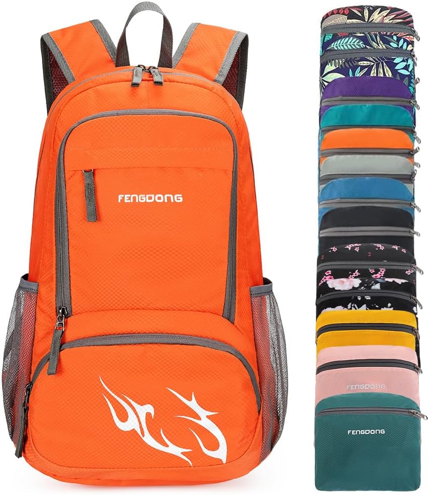 Foldable Backpack Small - FENGDONG 35L Hafif Katlanabilir Su Geçirmez